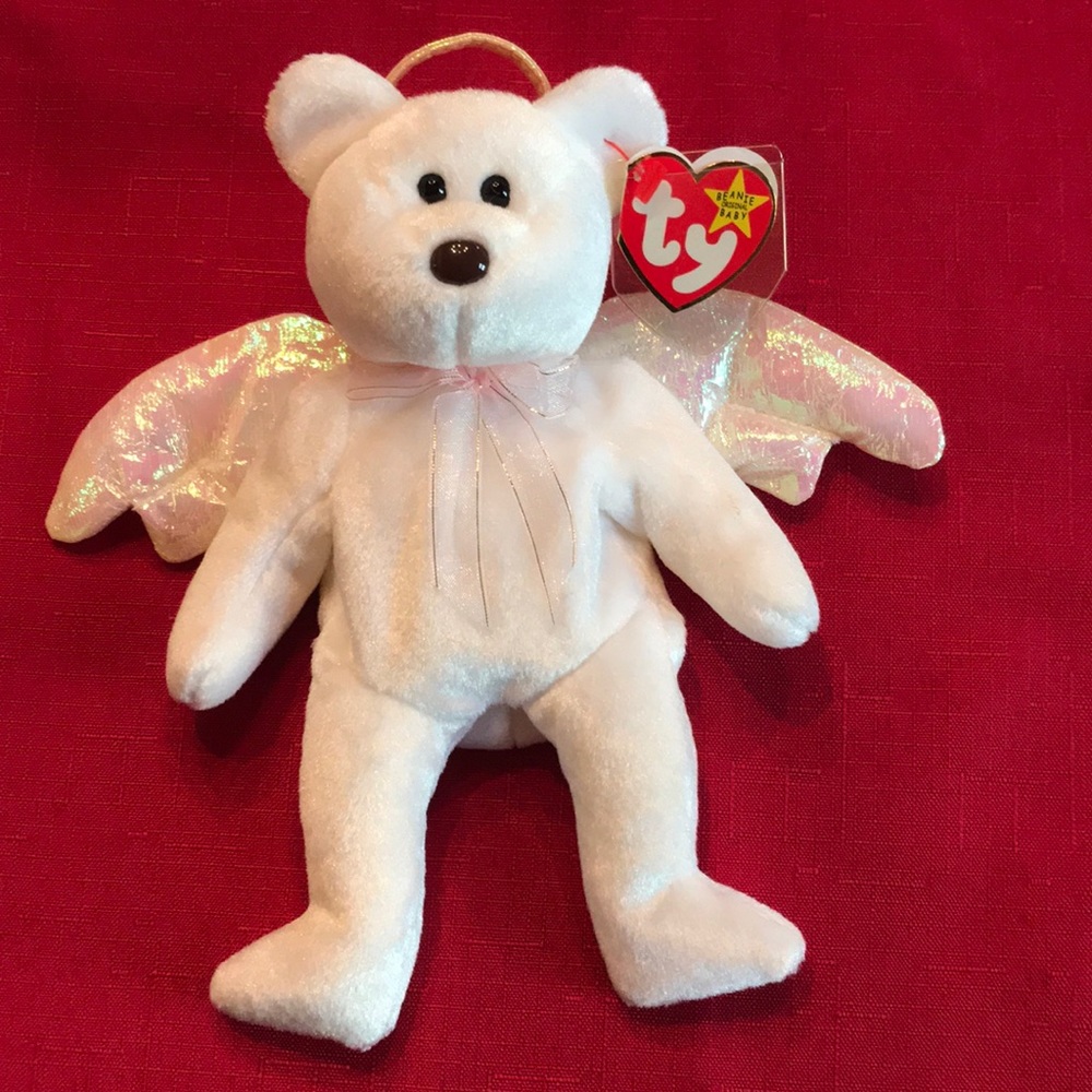 NWT RARE 1998 Ty Halo Beanie Baby. Guardian Angel!